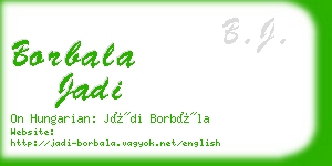 borbala jadi business card